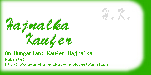 hajnalka kaufer business card